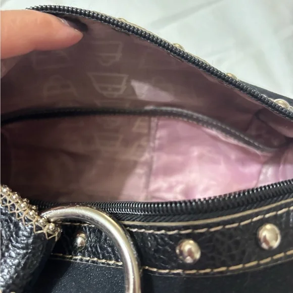 Kathy Van Zeeland Vintage Black Suede Double Kisslock bag - Picture 12 of 14